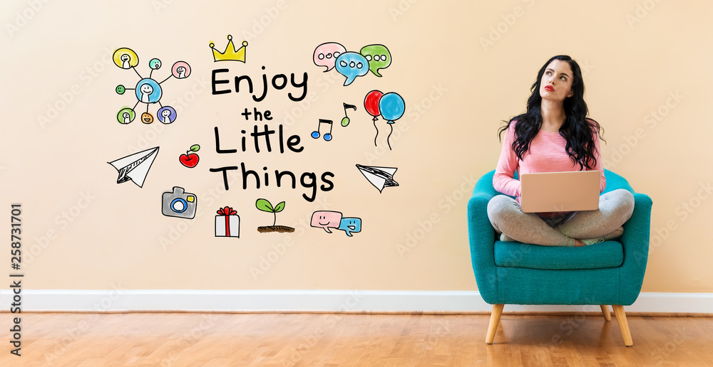 Enjoy the little things with young woman using a laptop computer 