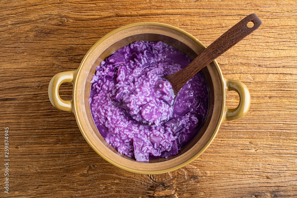 Nutritional health porridge purple yam porridge