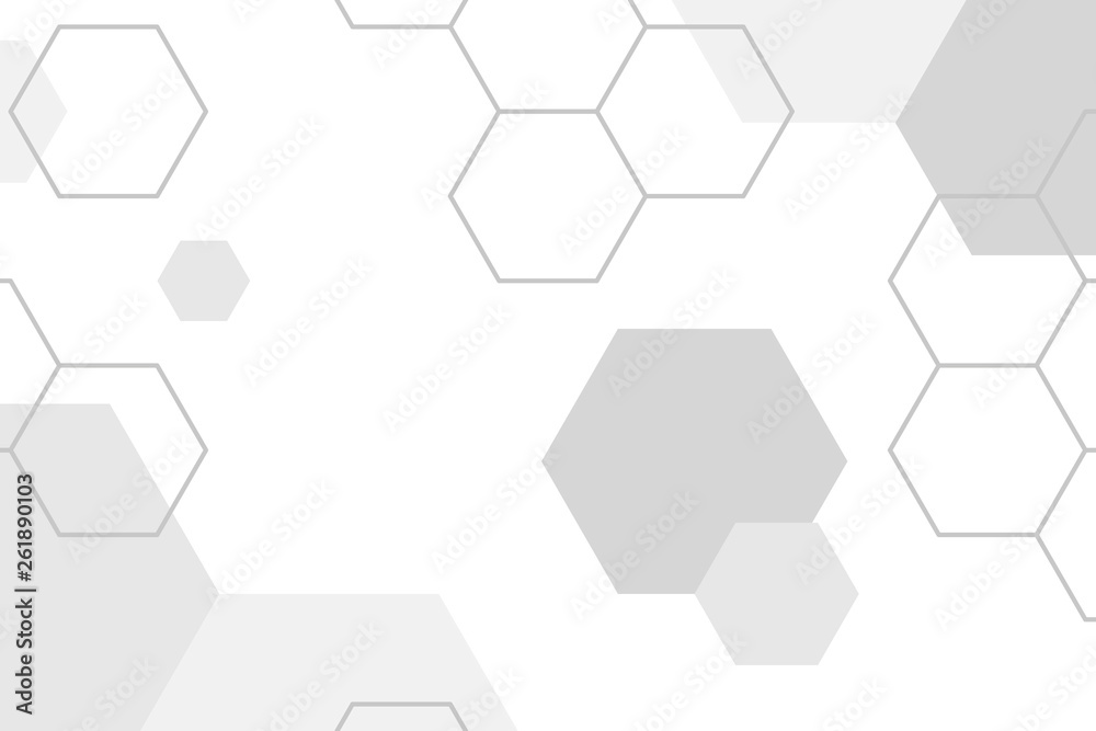 Gray hexagon pattern