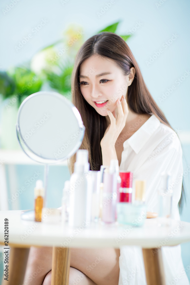 Beauty woman skin care concept