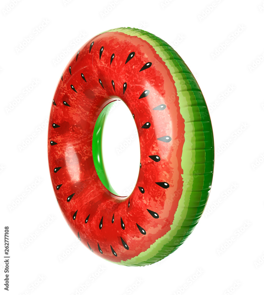 Inflatable ring on white background