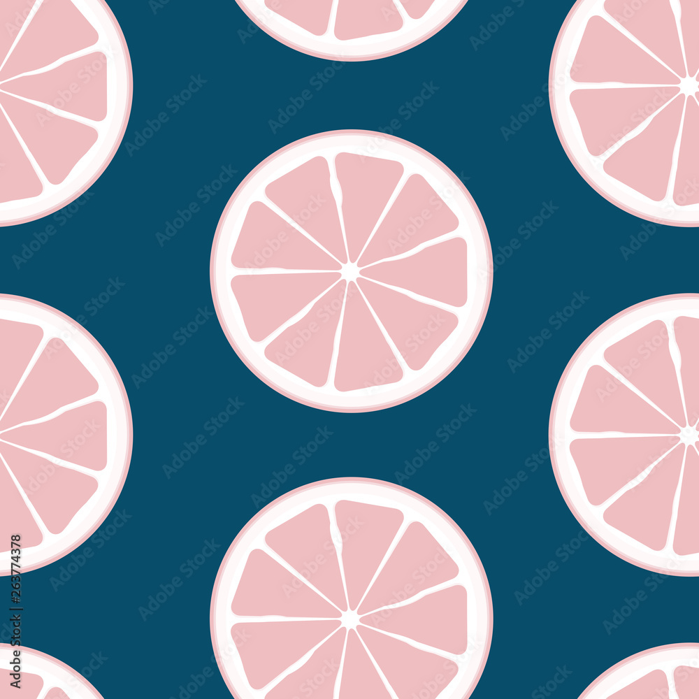 Abstract Citrus Seamless Pattern Background Vector Illustration