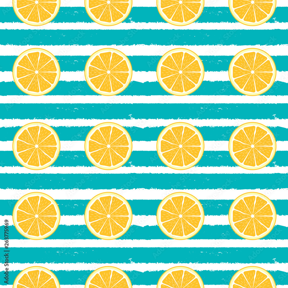 Abstract Citrus Seamless Pattern Background Vector Illustration