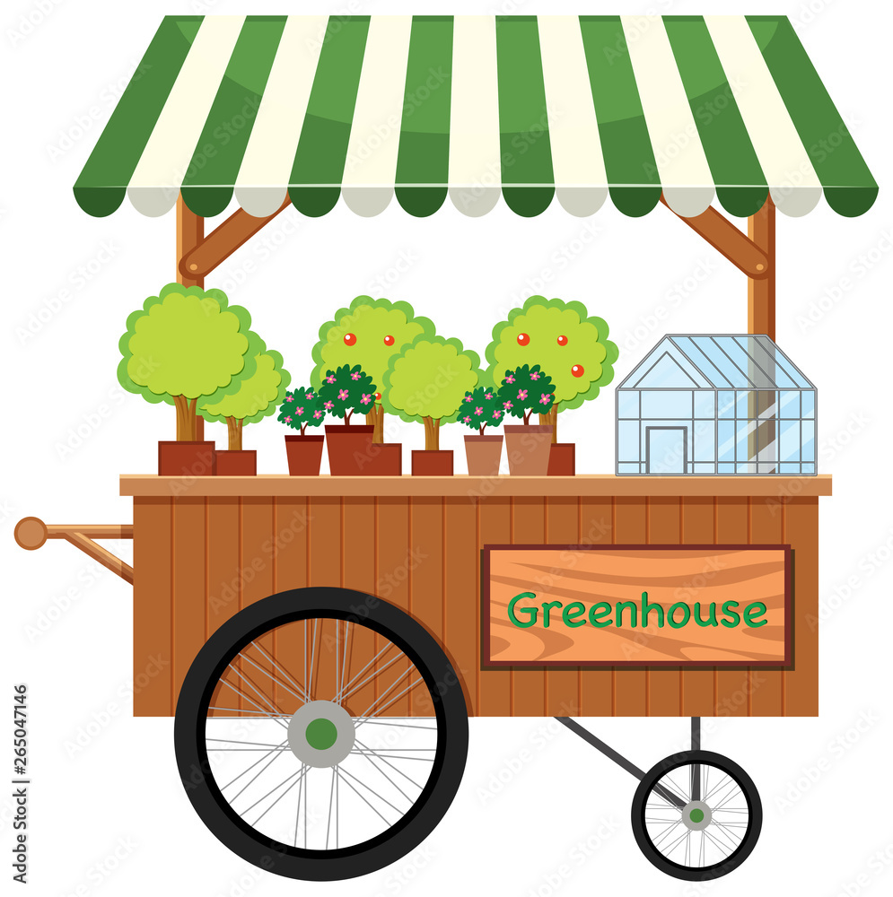Plant cart shop stall
