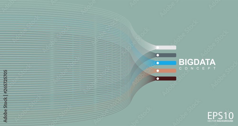 Colorful line pattern background. Big data concept.