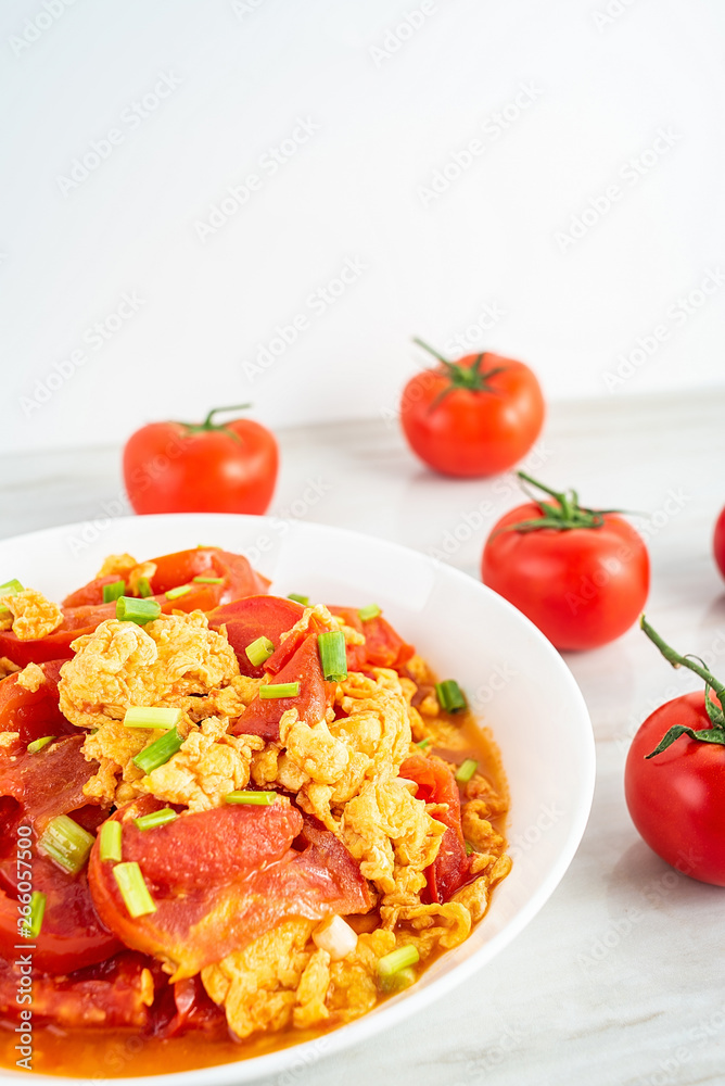 Chinese country dish tomato scrambled eggs