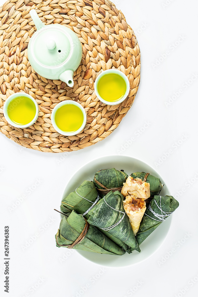 中国端午节传统美食，茶，吃饺子