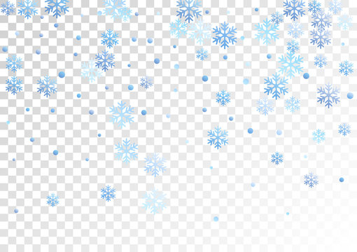 Crystal snowflake and circle shapes vector graphics.