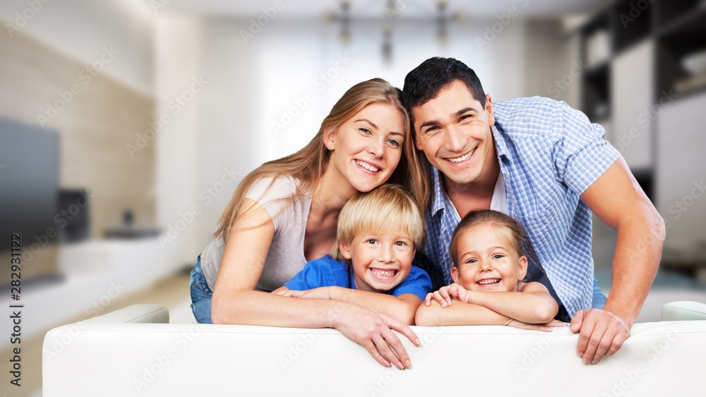 美丽的微笑家庭背景