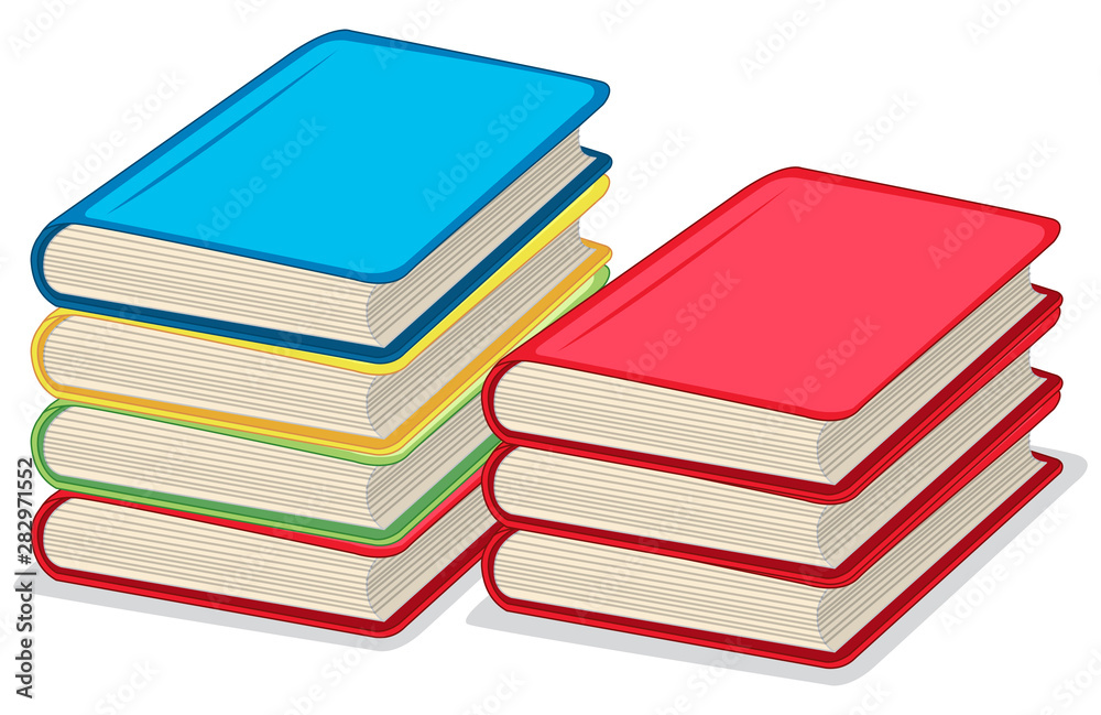 用于阅读和学校隔离的彩色书籍