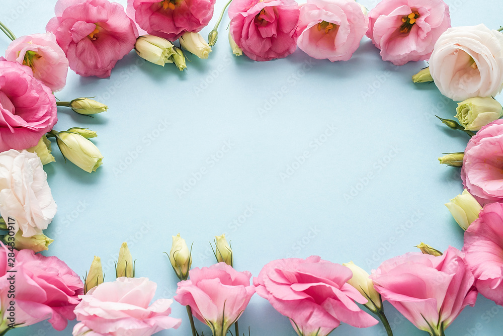 美丽的桔梗花朵时尚海报背景材料