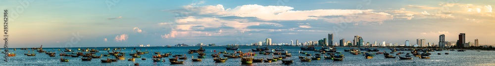 越南岘港的传统渔船