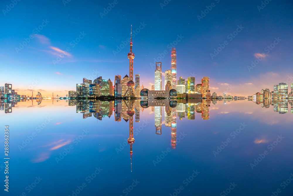 美丽的上海夜景，中国