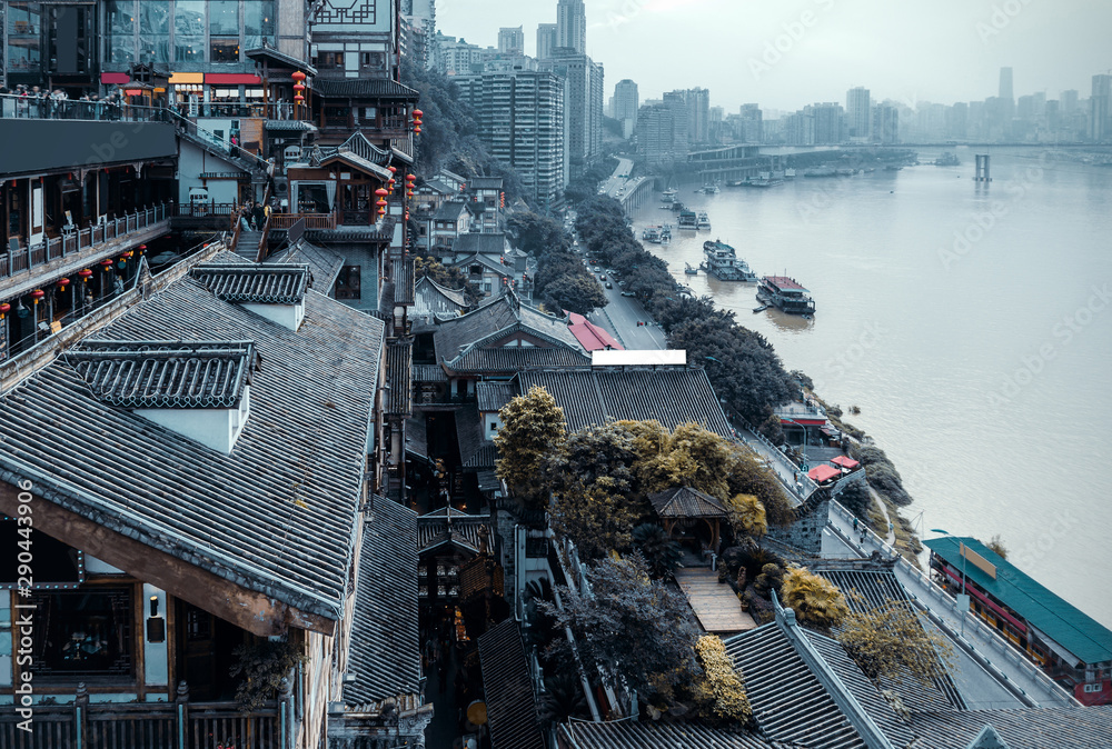 中国重庆传统高跷民居