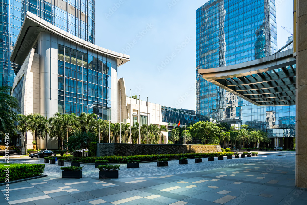 深圳城市天际线和办公楼建筑景观