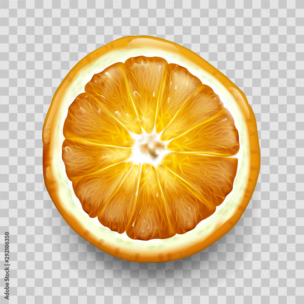 橙色或柠檬切成半片，在透明背景上隔离。柑橘类水果设计e