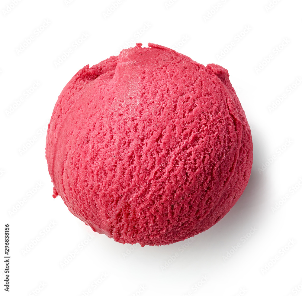 白底树莓冰糕
