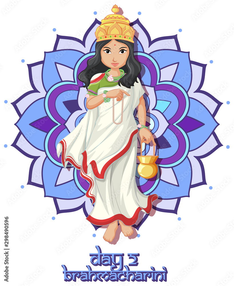Goddess on Navarati festival poster