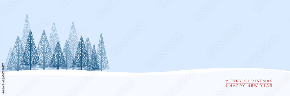 圣诞节。抽象矢量插图。冬季风景背景。