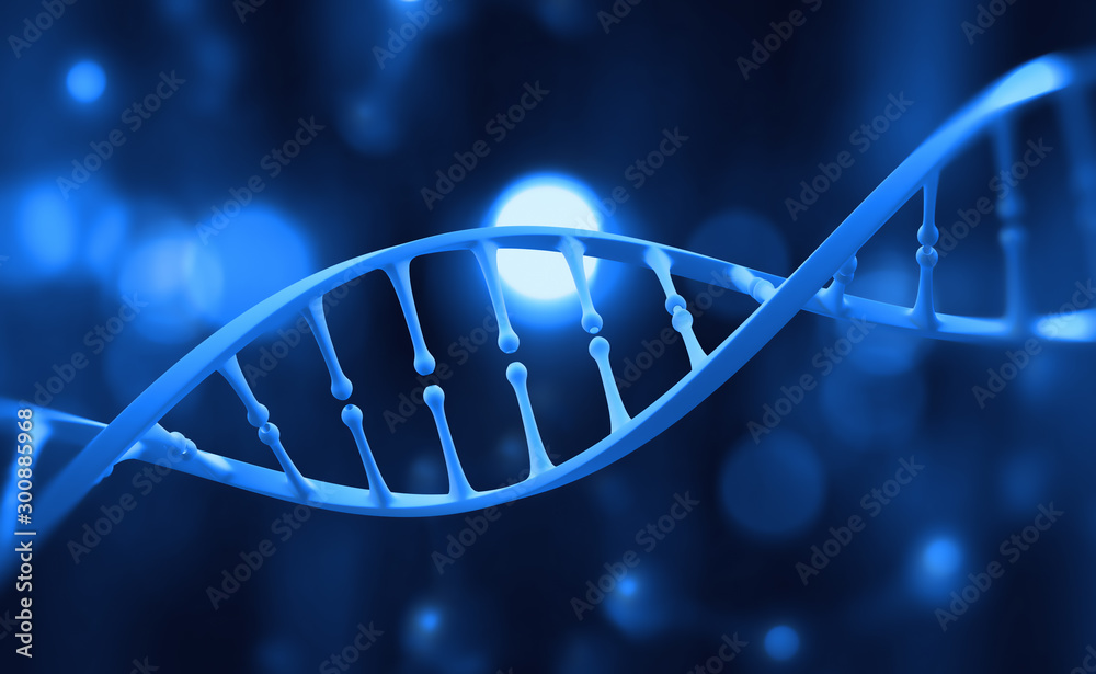 DNA helix. Hi Tech technology in the field of genetic engineering. Scientific breakthrough in human 