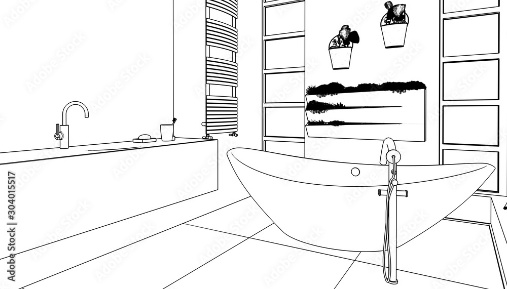 现代浴室改造（草图）