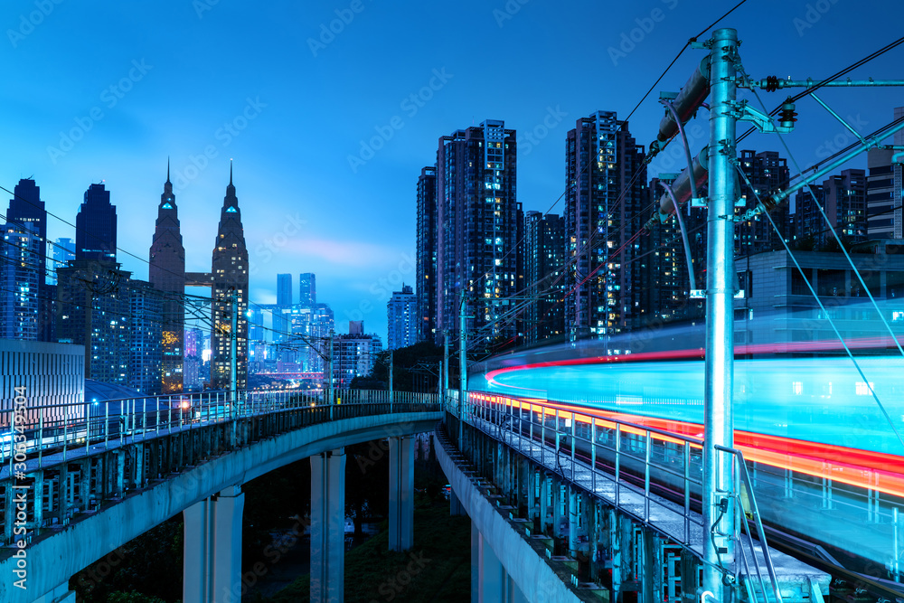 重庆城市风光与轨道交通