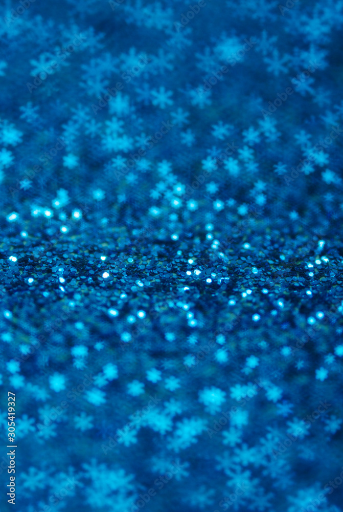 抽象的蓝色圣诞背景雪花