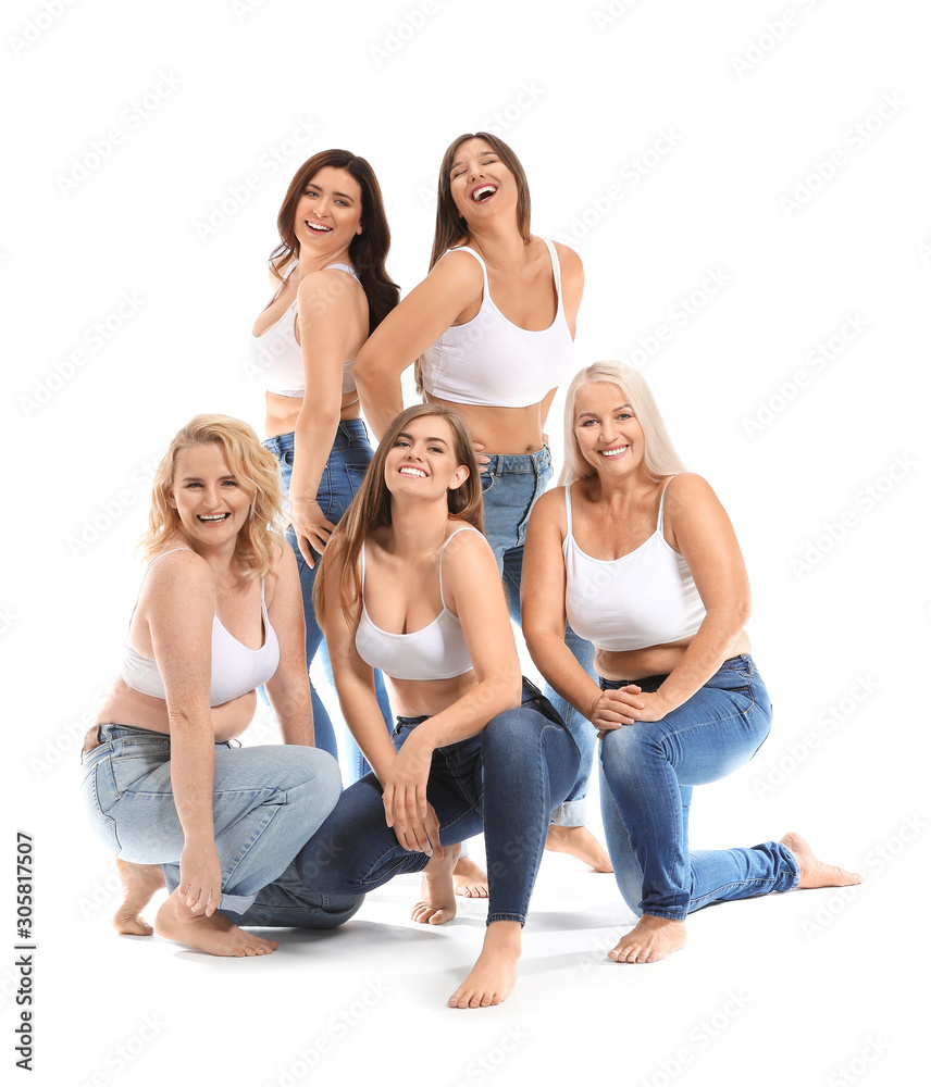 白人背景下的身体阳性女性群体
