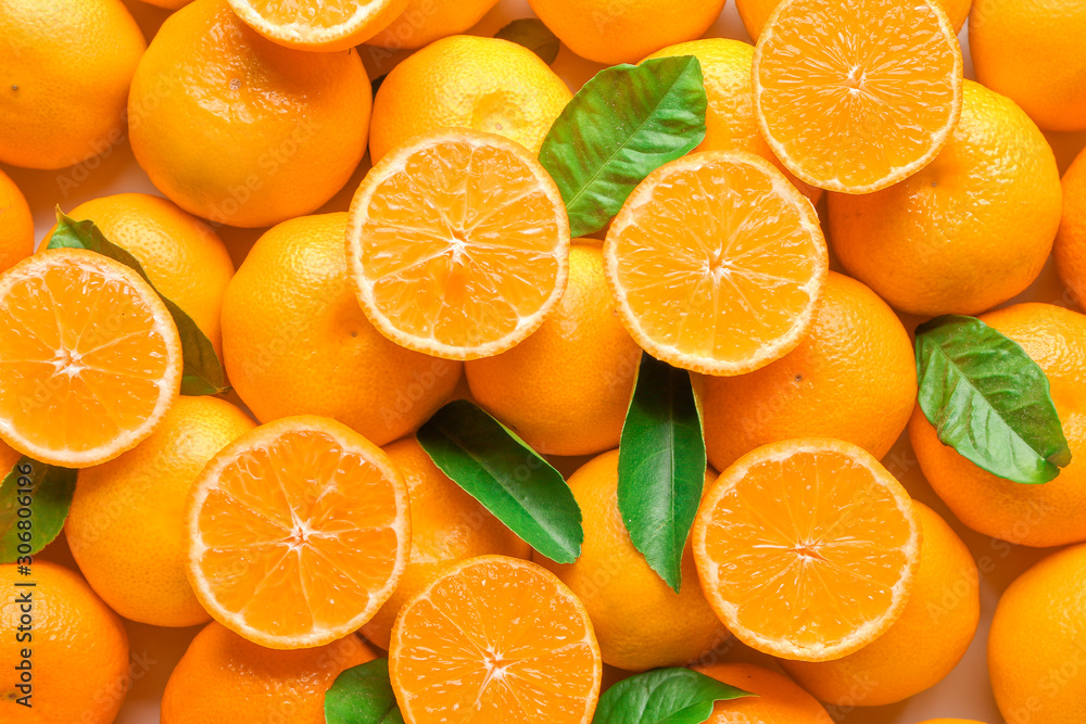 以成熟美味的橘子为背景