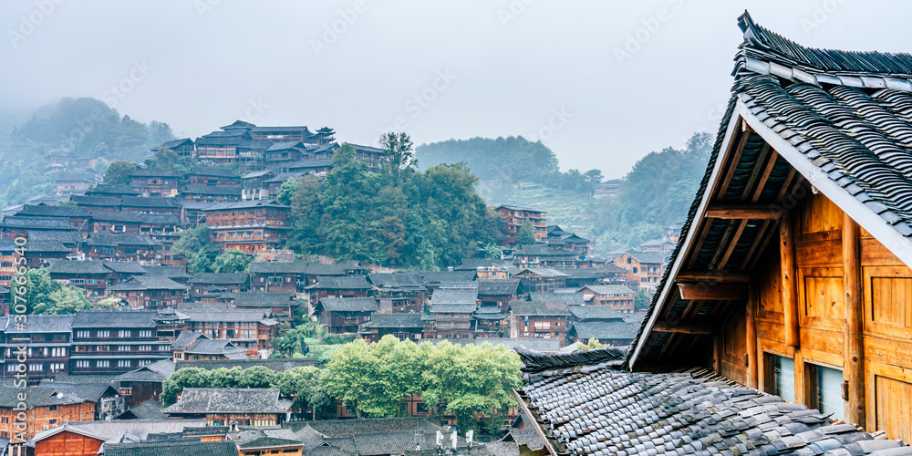 Thourands of Hmong villages in xijiang, guizhou, China