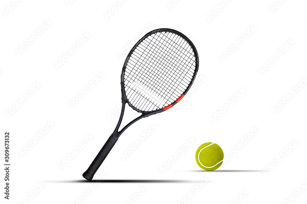 比赛用网球拍和球具游戏概念。活动矢量图