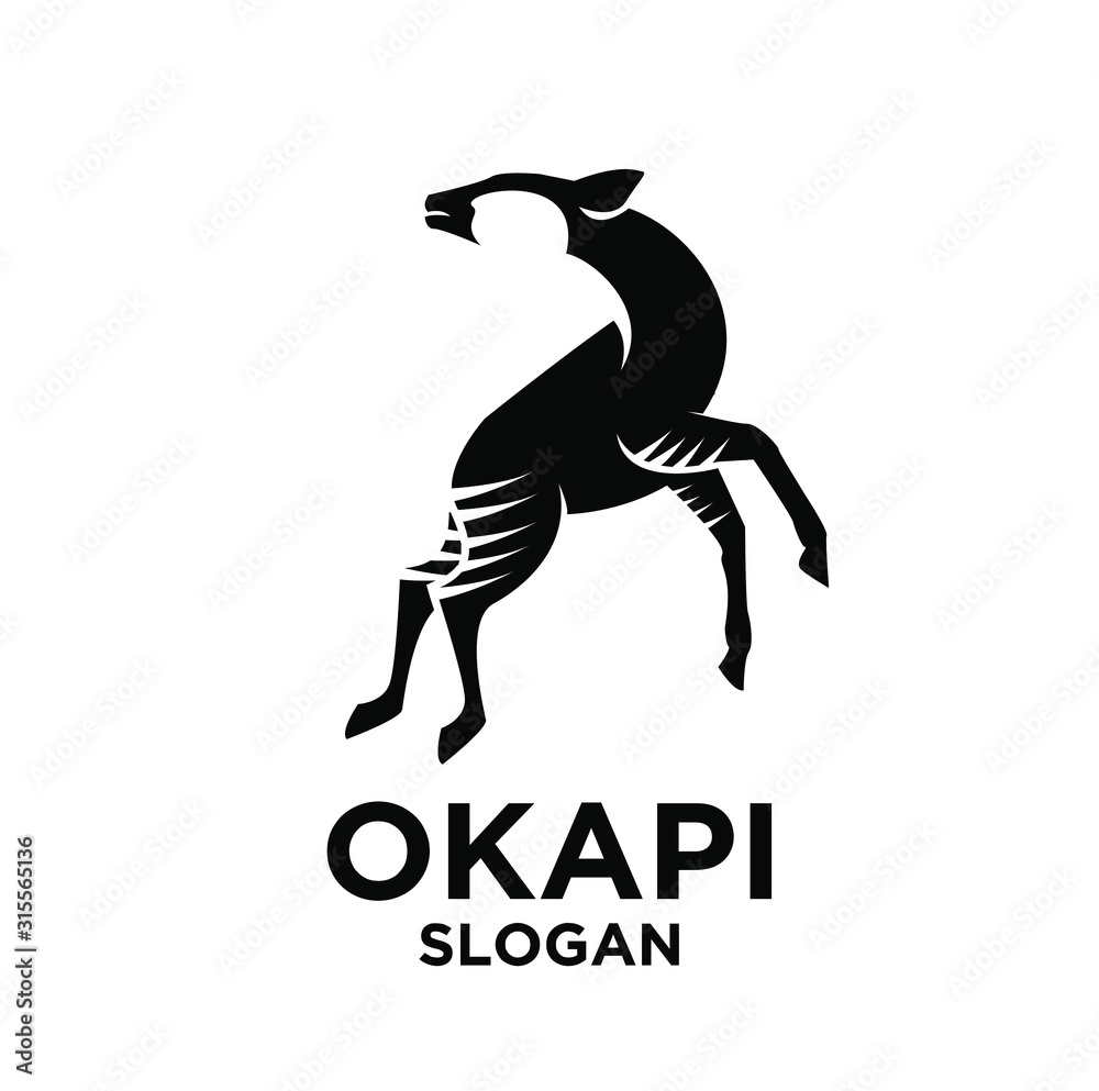okapi黑色标志图标设计