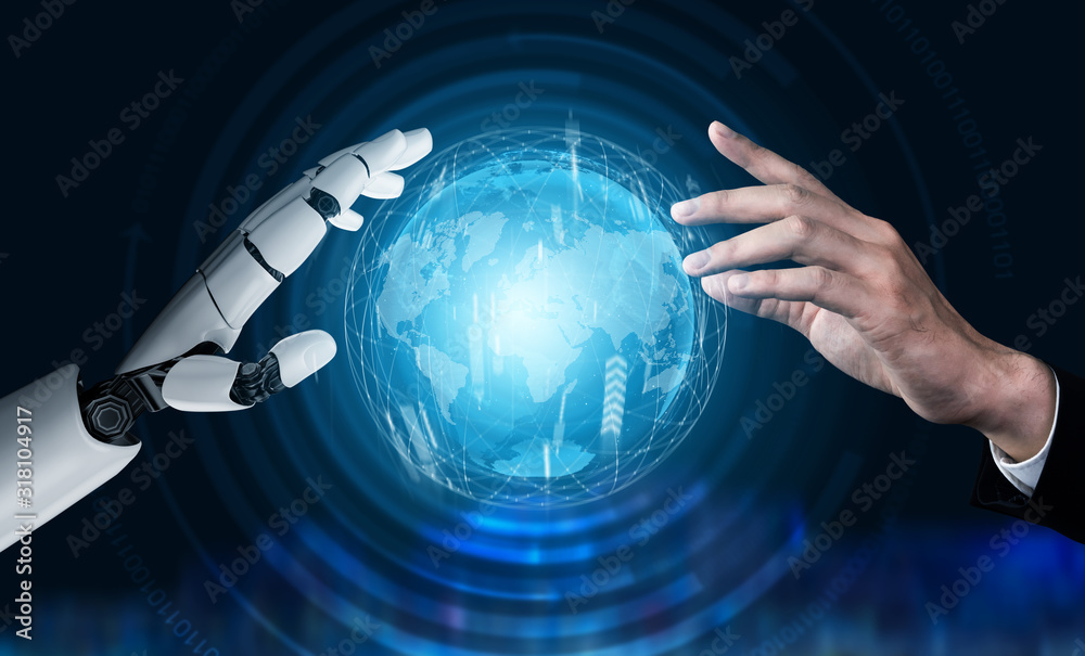 未来机器人技术发展、人工智能人工智能和机器学习概念。G