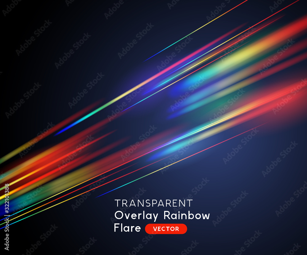 Rainbow Optical Lens Flare Vector Effect
