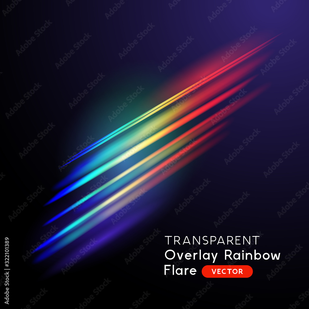 Overlay Rainbow Lens Flare Effect