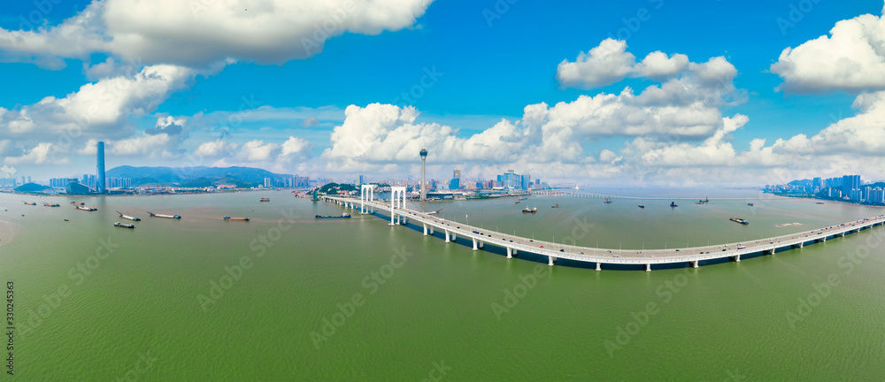 中国珠江三角洲澳门的城市风光