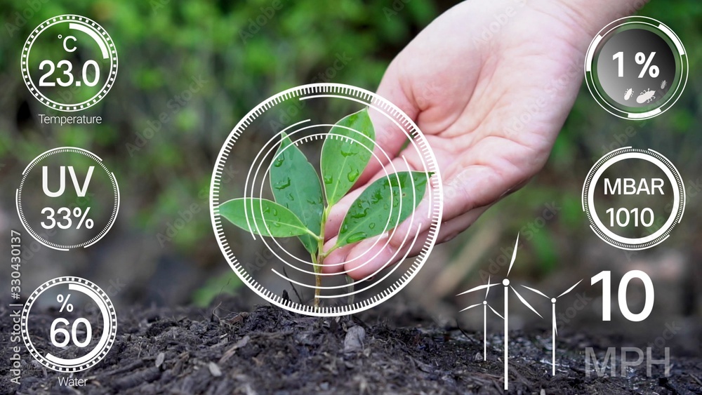Smart digital agriculture technology by futuristic sensor data collection management by artificial i