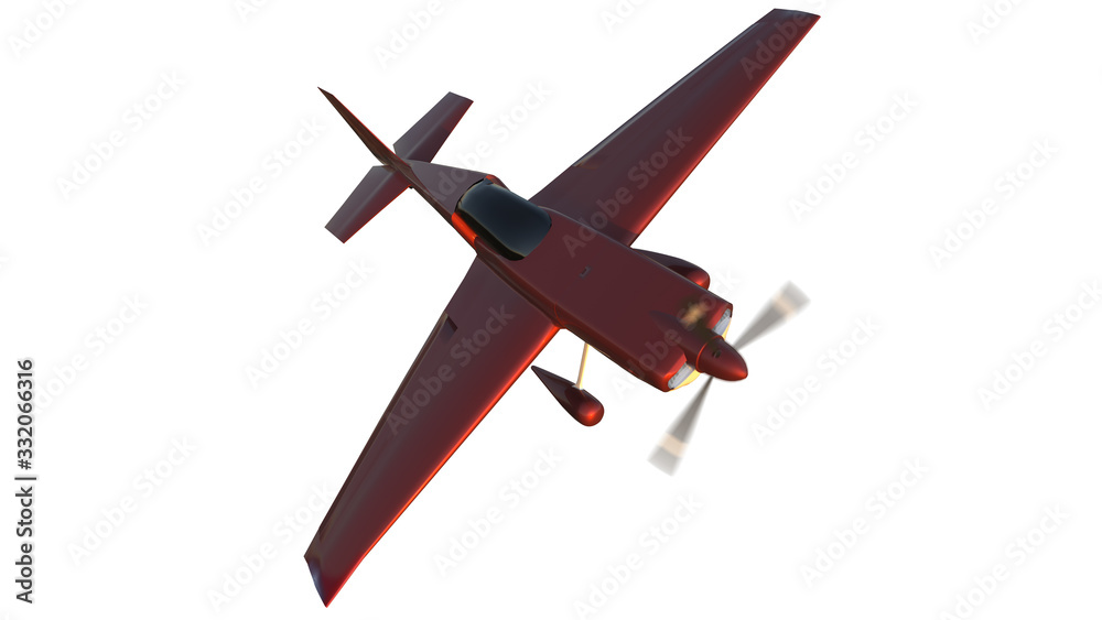 Air racing isolated on white.