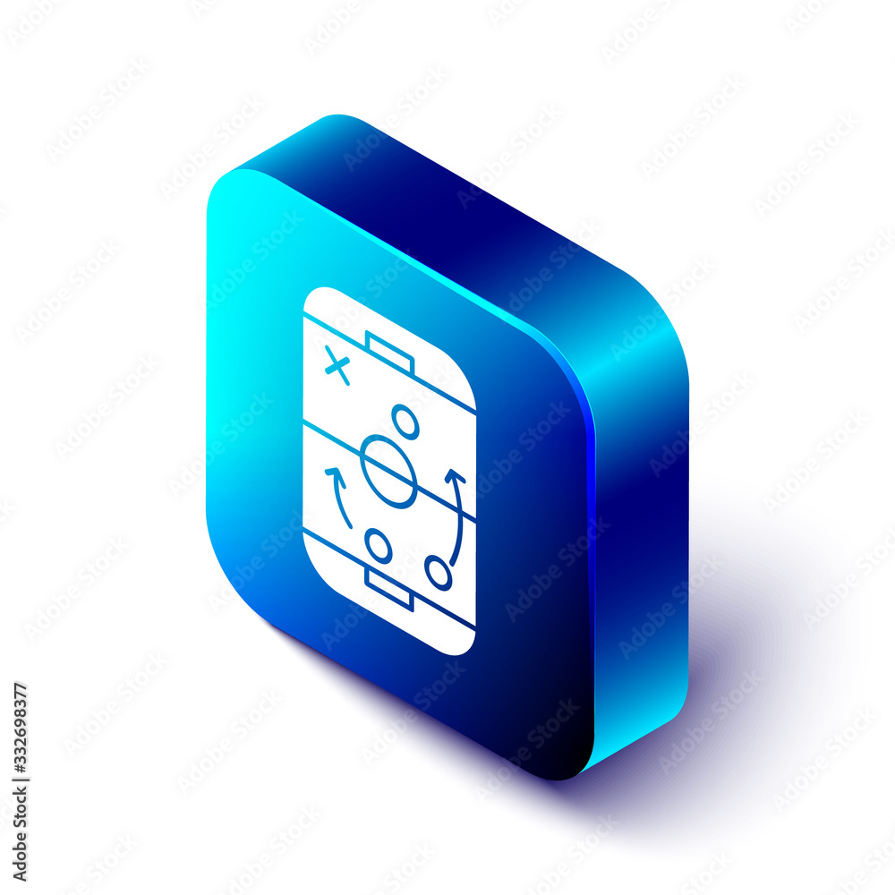 Isometric Planning strategy concept icon isolated on white background. Hockey cup formation and tact