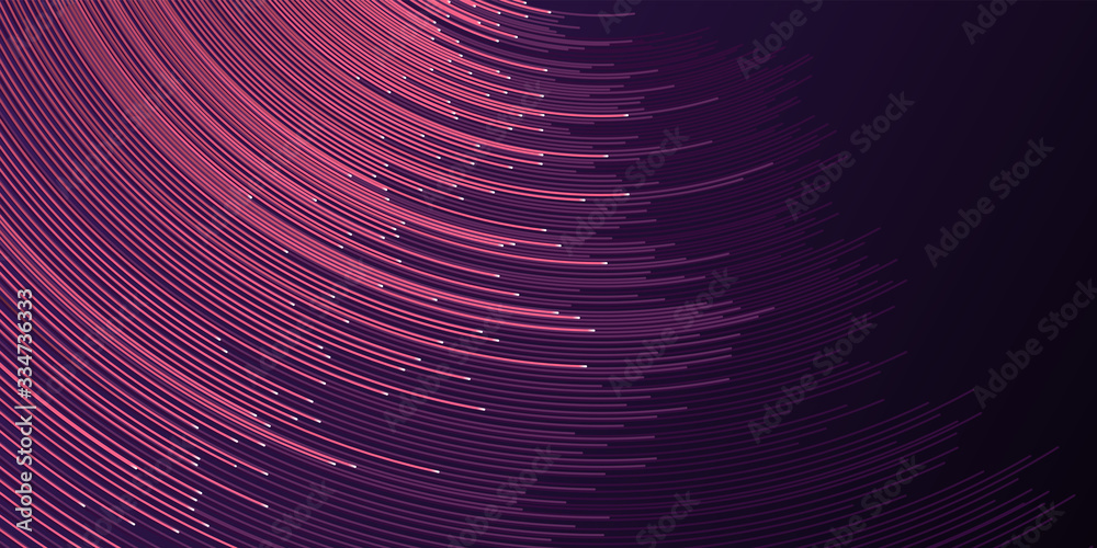 Abstract background consisting of countless arcs, vector illustration.