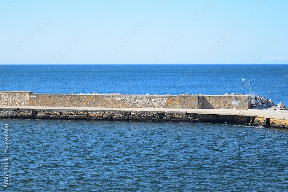 sea dock of the port of alexandroupolis greece