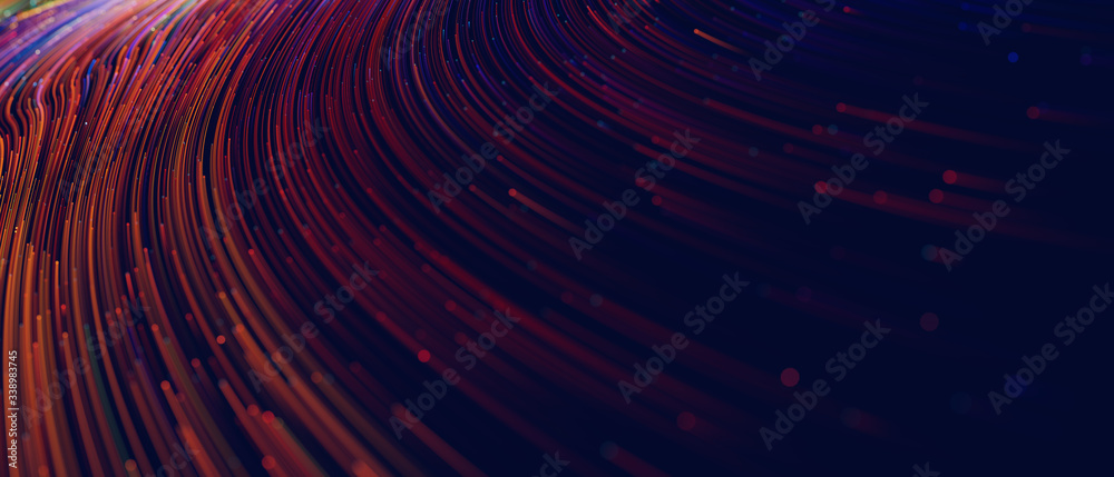 抽象背景，彩色螺旋漩涡线