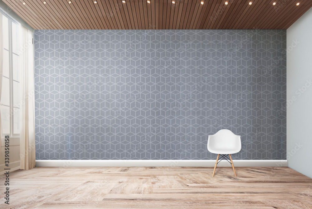 Gray patterned wallpaper
