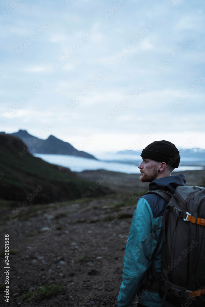 Traveler in Iceland