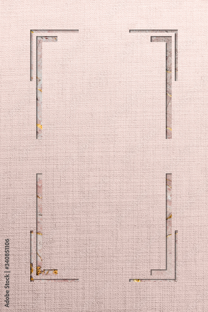 Weaved pink linen fabric