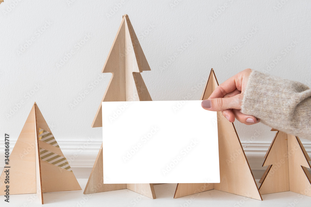 Christmas greeting card mockup