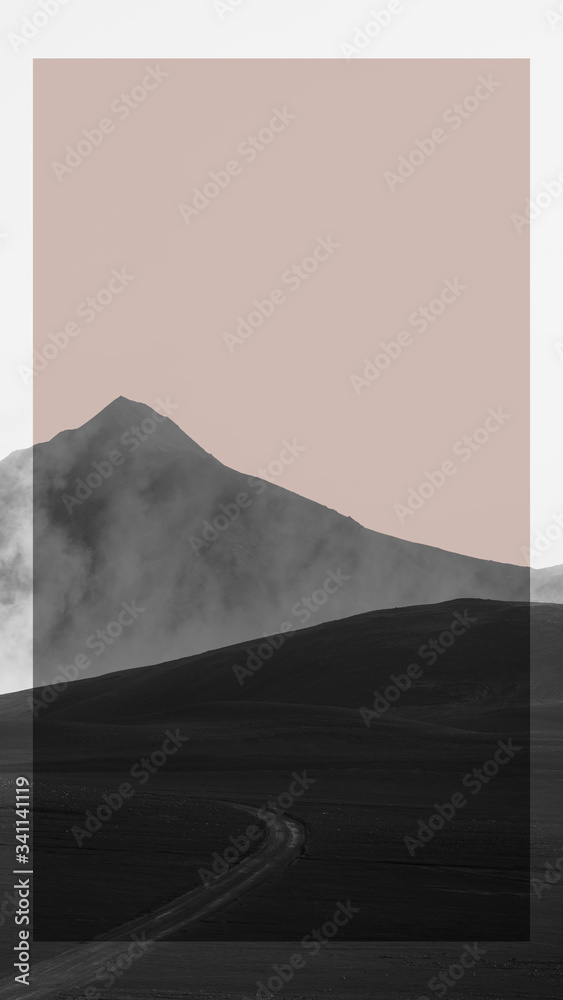 Icelandic mountains phone background
