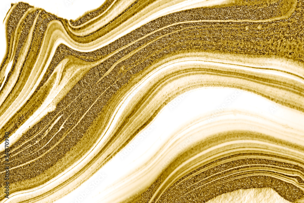 奢华的金色流体纹理背景