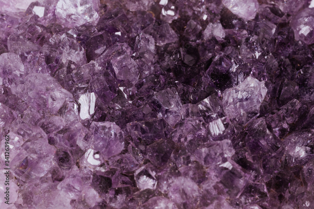 Amethyst crystal macro photography