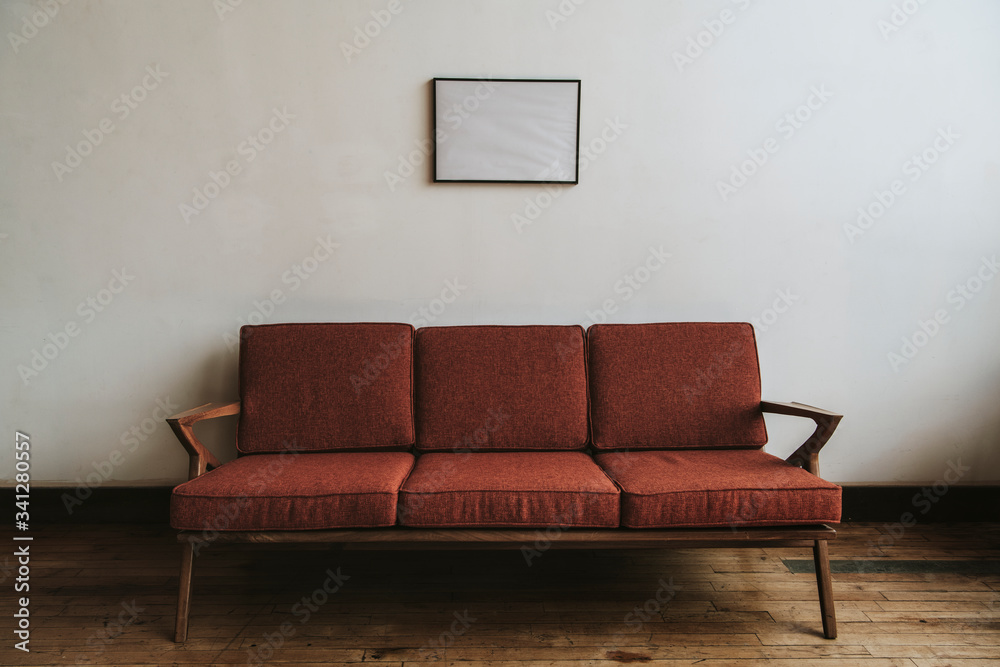 Vintage red sofa